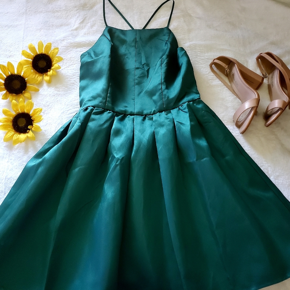 MISS AVENUE Green DRESS SIZE:L